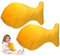 Gcroet Goldfisch Kissen 2 PCs niedlich Goldfisch Plüsch 13 '' Fischkissen weiche Goldfische gefülltes Tier für Kinder Sofa Bett Geburtstagsgeschenke Thema Party Dekor.