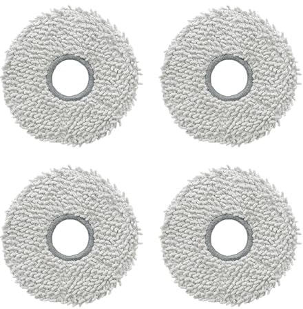 Set di Mocio Panni di Ricambio per Robot Dreame L10 L20 L30 L40 X30 X40 X50 Ultra/ L10S Pro/ L10S Ultra/ L10S Pro Ultra/ L10 Prime, per Roborock Qrevo Serie/Saros 10R, per Mova E30 P50 Ultra (4Pack)