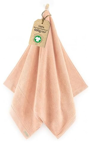ZWOLTEX - Premium Duschtuch 70x140 [650 g/m²], 100% Bio Baumwolle GOTS Zertifizert, ÖKO-TEX, Ultra Weich & Saugfähig, Handtücher Rosa, Queen Collection - 1 Stück