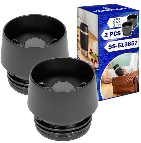 MONTERAL 2 Pieces Thermos Mug Lids with Original Code SS-513857 for Emsa for Tefal Travel Mug 0.36 litres and 0.5 litres - Warranty 10 Years