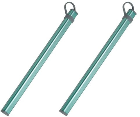 Feeuid 2 x porta palillos caja de aleación de aluminio para palillos de titanio caja palillos verde