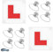 10PCS Plates for Car UK, Learner Plates Reflective Plates Easy to Install and Remove for Night Driving and Driving Practice