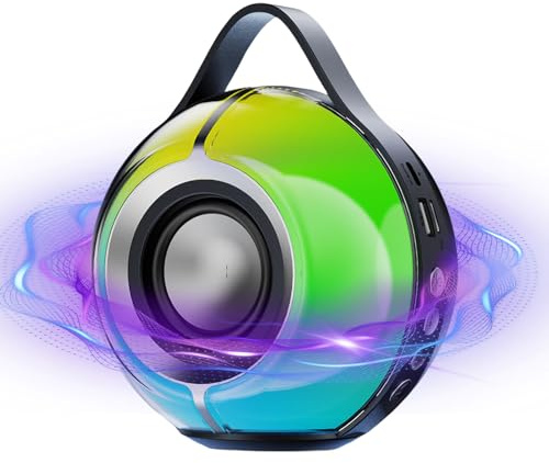 Generisch Enceinte d'extérieur portable avec éclairage LED, design compact et portable pour voiture, maison, bureau, terrasse, garage