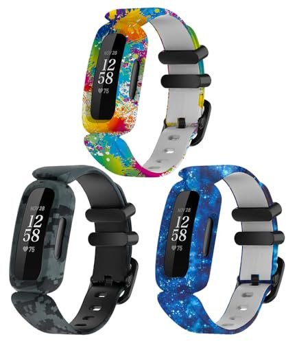 NovemFoal Ersatzarmband kompatibel mit Fitbit Ace 3, einteiliges Silikon-Armband für Inspire 2 – müheloser Stil, explosive Farbe