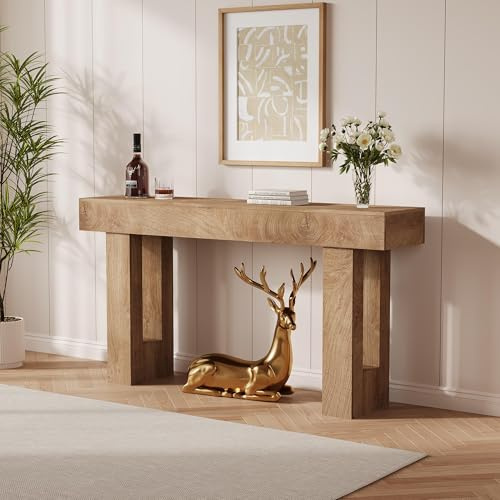 AffinityFurn 63 Long Console Table, Farmhouse Sofa Table Behind Couch | Rustic Narrow Entryway Table, for Living Room Hallway Foyer, Easy Assembly