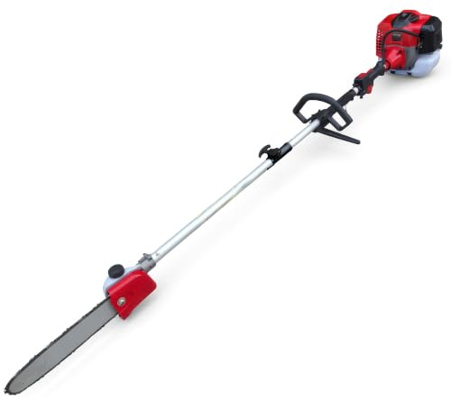 Synergy Podadora de Altura Gasolina 65CC 4,9CV – Espada 25cm, Arranque Easy Cut, Transmisión Reforzada de 26mm, Cinturón de Soporte y Accesorios Incluidos