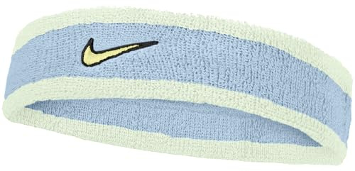 Nike Swoosh Classic Headband Stirnband Running Fitness Training Sport Haarband, Cobalt Bliss/Volt Tint/Soft Yellow, One Size