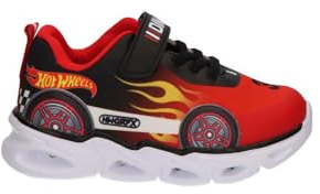 Hot Wheels Sportschuhe für Kinder, leichte Eva-Sohle mit Lichtern – Sportschuhe mit Lichtern für Kinder für Schule und Freizeit, rot, 29 EU