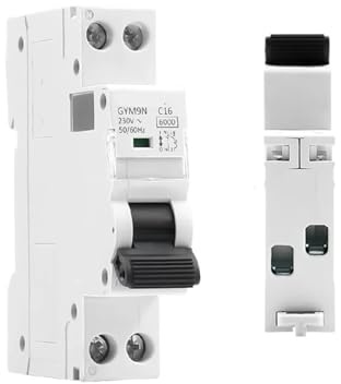 Compatible for GEYA, GYM9N DPN 1P+N MCB 10A/16A 220V AC 6KA B/C courbe Mini disjoncteur(C Curve,16A)