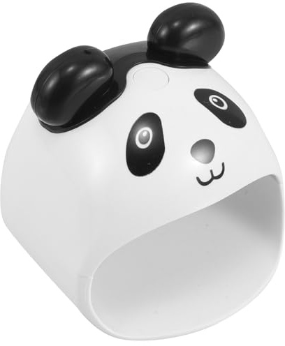 ibasenice Polish Finger Drying Single and Portability Quick Function Portable Mini Dryer for Gel with USB Rechargeable White Plastic Panda Shape and Touchups Nail