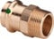 Viega ܜbergangsstück Sanpress 2211 RG, SC-Contur mit AG 22 mm x 3/4 Zoll, 104306