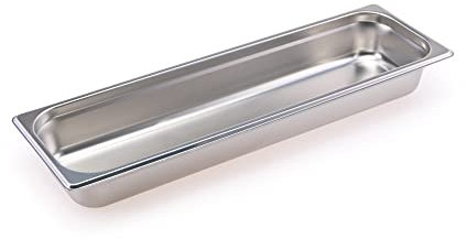 TeknoStahl GN Behälter Gastronorm 2/4 Edelstahl (65 Millimeter)