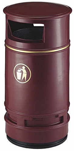 Hygieneprofi Top-Select Copperfield extérieur résistant aux UV Poubelle 90 l Bordeaux