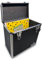 Gorilla LP50 12 Vinyl Record Storage Box Case (Black) with Free Cleaning Cloth
