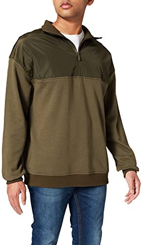 Urban Classics Men's Military Troyer Jumper, Green (Olive 00176), M UK