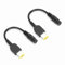 Annadue 2Pcs Power Converter Adapterkabel für Computer Thinkpad CARBON YOGA 13 Rundes bis schmales Quadrat mit Pin Fit für Laptop-Ladegerät