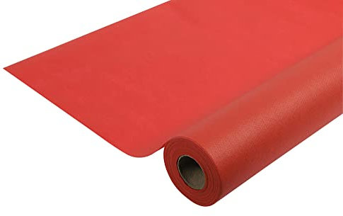 Pronappe Tischdecke R782009I Einweg-Tischdecke aus Spunbond-Vlies Länge 20m Breite 1,20m (pro Rolle) Farbe Rot Reißfestes, wasserabweisendes und abwischbares Material