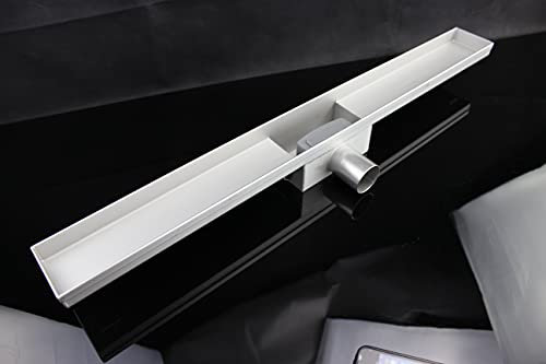 Tile Insert Linear Stainless Steel Shower Waste Drain, Available in 500mm, 600mm or 800mm, 40/50mm Outlet Shower Channel (600mm)