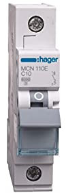 Leitungsschutzschalter 1P C 10A 6kA AC MCN110E Hager Polo 3250614313646