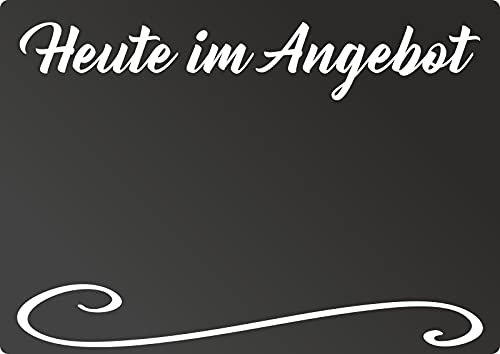 HB-Druck Heute im Tafel - waagerecht - Kreidetafel Chalkboard A2 Rückseite selbstklebend