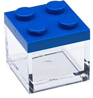 Omada Design, boîtes à dragées en Plastique transparente (24 cubes), 5x5x5 cm, parfaites pour anniversaire, communion, baptême et mariage. Made in Italy par Adamo Srl. (24 Pièces Bleu)