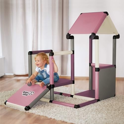 Quadro Adventure Home Baukasten – Modularer Kletterbaukasten für Babys & Kleinkinder, 26 Modelle, Ab 6 Monaten, Indoor & Outdoor, 220 Teile, TÜV-Zertifiziert Berry