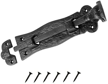 TERF® Heavy Duty Antique Black Door Bolt 125mm [5''] Surface Mounted Sliding Durable Door Lock Bolts Ideal for Securing Internal External Doors and Multi Purpose Use - 125mm