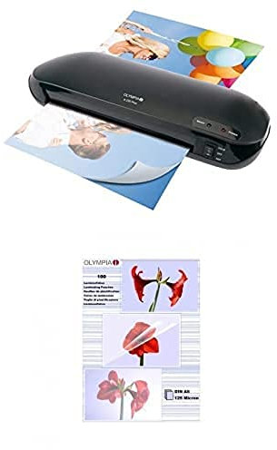 Olympia Laminator A4, 25 Laminierfolien, 400 mm/min, Schwarz