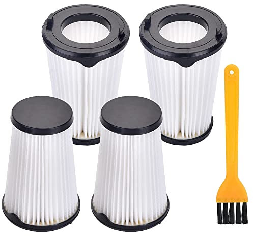 Lot de 4 Filtres pour Aspirateur Ergorapido AEG CX7 CX7-2 pour Tous Les Modèles, Filtres Hepa de Rechange, Filtre de Remplacement, Lavable et Réutilisable, avec Brosse pour AEG CX7-2 AEF150