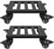 SINJEUN 2 Pack 23 x 23 cm Piante quadrate su Ruote, Nero Metallo pianta Caddy pianta Quadrata Rullo con Ruote bloccabili in Metallo rotolamento Pesante pianta Dolly per Esterni Interni