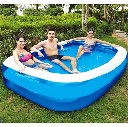 Piscina Gonfiabile per Bambini Piscina Gonfiabile con Pompa d'Aria Piscina per Famiglie Piscina Gonfiabile per Famiglie Piscina di Grandi Dimensioni Blow Up Lounge Piscine Piscina Fuori Terra/200X150X