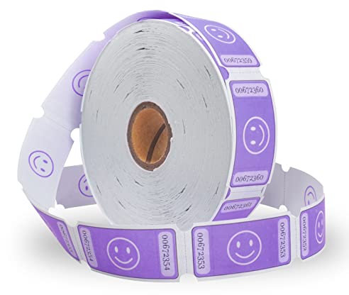 L LIKED Smile Lot de 1 000 tickets par rouleau Violet