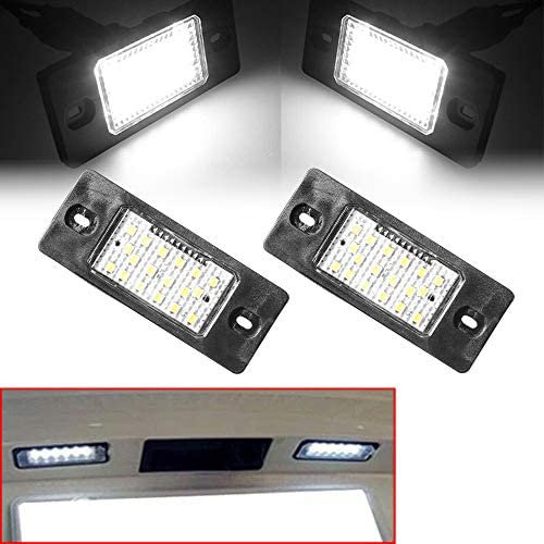 2 Stücke LED Kennzeichenbeleuchtung, Hinten Kennzeichenleuchten Nummernschildbeleuchtung Für 2003-2010 Porsche Cayenne, 2004-2010 Vw, 2001-2005 Passat, 2006-2009 Golf 5d, 1999-2004 Jeta