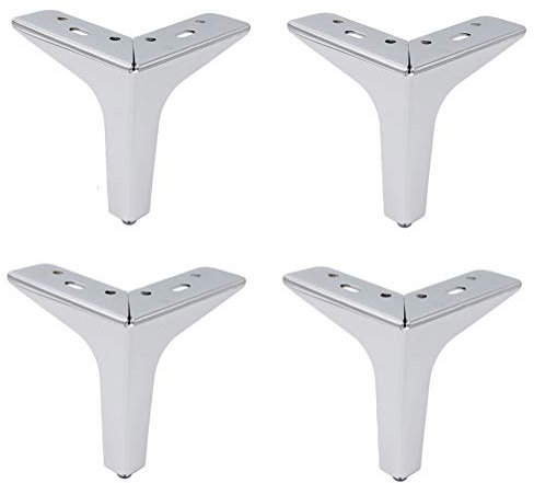 Metall Chrom Sofa Eckig dicken Stahl Stützbeine, einfache Moderne Möbelfüße, Dicke 3 mm, Silber