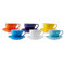 KARACA New Bone Coffee Cup Set for 6 People, 220 ml, Traditional Turkish Coffee Cups Set with Saucers, Cappuccino, Espresso & Mocha Cups