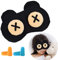 Schlafmaske, BSITSSS Schlafmaske Fraue Herren Kinder 3D Augenmaske, Schlafmaske Lustig Schlafbrille Sleeping Mask, Weiche und Atmungsaktive Licht Blockierende Schlafmasken mit Verstellbarem Riemen(B)