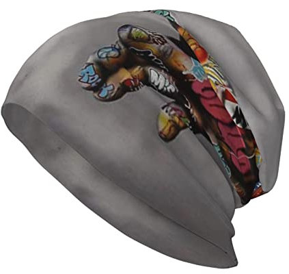 Graffiti Hand Unisex Erwachsene Mütze, Lose Weiche Strickmütze Beanie Mütze, Warme und Langlebige Mütze für kaltes Wetter. Mütze, Graffiti-Hand, Einheitsgröße