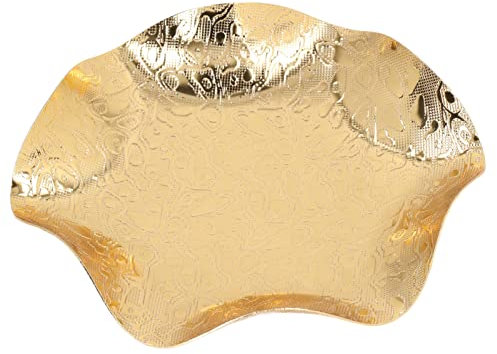 Hosit Goldene Obstschale, Schönes Goldenes Muster, Glattere Oberflächen, Edelstahl, Edelstahl-Obstschale, Manueller Galvanisierungsprozess für Partys