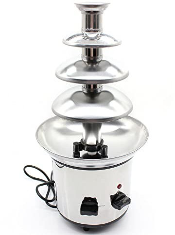 Fontaine à Chocolat 170 W Fontaine à Chocolat 4 Étages en acier inoxydable Fondue au Chocolat