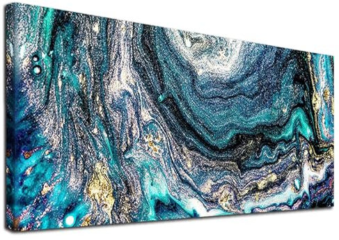 YALKIN Großes Malen nach Zahlen für Erwachsene, 40x90 cm, abstrakt, einfaches Selbermachen, Acryl, Malen nach Zahlen, Kits für Kinder, Anfänger, Malerei ohne gerahmte Kunsthandwerk für Heimdekoration