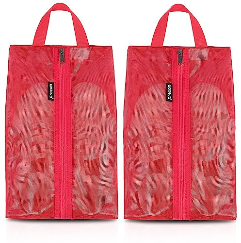 Prezon Reise Schuhbeutel, Wasserfeste TPU-Mesh, Robuster YKK-Reißverschluss, Schmutzabweisender Schuhsack, Schuhorganizer, Schuhtasche mit Reißverschluss für die Reise oder die Aufbewahrung zu Hause