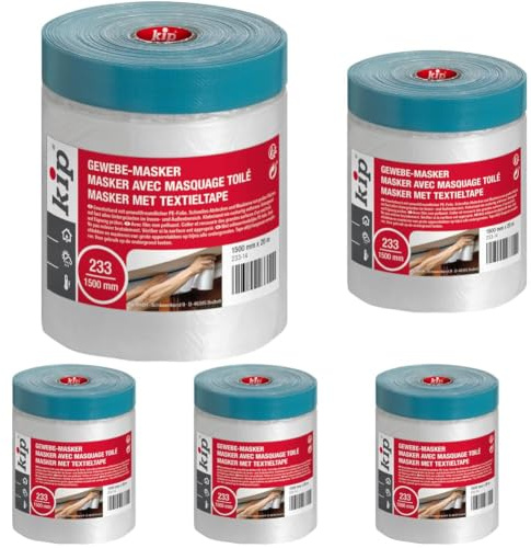 Kip 221970 Fabric Tape 233 14, 1500 mm x 20 m Blue (Pack of 5)