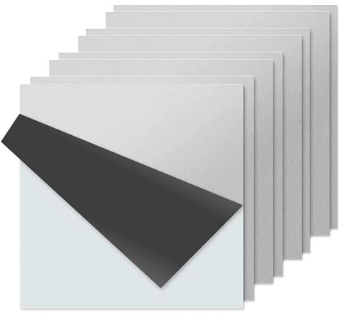 BBYPP 8 piezas Placa de aluminio 20cm x 20cm, 4 Espesor 0.5mm 0.8mm 1mm 1.5mm Placa de Aluminio 6061 T6, Cuadrado Placa de aluminio Para DIY Artesanías