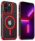 MobNano Magnetic Case For iPhone 13 Pro 6.1-Inch [Support MagSafe Wireless Charging] Shockproof Phone Bumper Cover - Black/Red