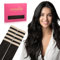 WENNALIFE Tape Extensions Echthaar, 30cm 20g 10 Stück Invisible Tape in Extensions Echthaar, Echthaar Extensions Tape, Remy Gerade Haarverlängerung Echthaar #1B Natürliches Schwarz