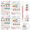 BETESSIN 4x Kerzen Tattoos Folie Weihnachten Advent Kerzentattoo Rub On Sticker Weihnachten Kerzen Verzieren Sprüche Merry Christmas Kerzensticker für Stabkerzen Kleine Kerzen Tasse