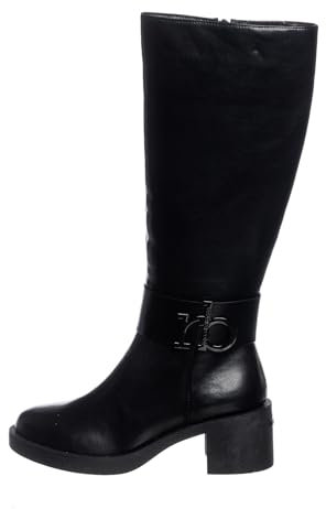 Rocco Barocco Stivali da donna Roccobarocco RBRSD0172 Chiusura con zip laterale Altezza Tacco 6 cm Altezza Gambale 31 cm Nero Nero 01