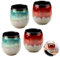 BRISKORE Espresso Tassen Set 4 Stück 100ML Espressotassen Steingut Keramik Becher Ohne Henkel Mokka Tassen Set Japanische Teetasse Espresso- & Mokkatassen Teetassen Set Cappuccino Tassen