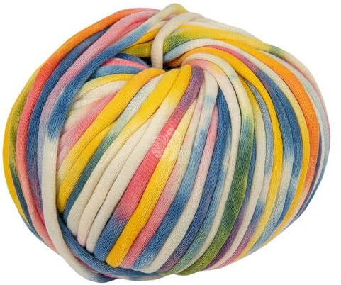 LANA GROSSA Gelato | Weiches, gefülltes Baumwoll-Schlauchbändchen mit buntem Sprenkeldruck | Handstrickgarn aus 52% Baumwolle & 48% Polyamid | 100g Wolle zum Stricken & Häkeln | 80m Garn FB 3