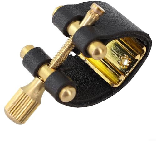 Jazz up Your For Sopransaxophon-Mundstück mit Leder-Ligatur-Clip (A)